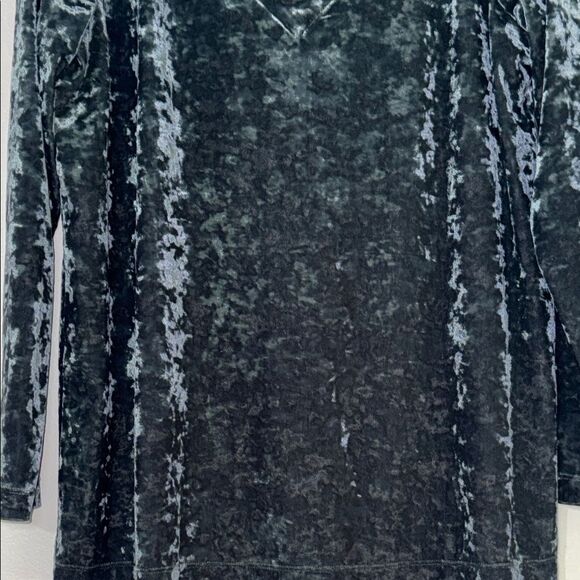 J.Jill Emerald Green Long Sleeve Velvet Blouse - Picture 5 of 10